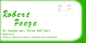 robert pecze business card